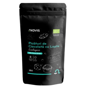 Picături de Ciocolată cu lapte Ecologice BIO, 125g, Niavis