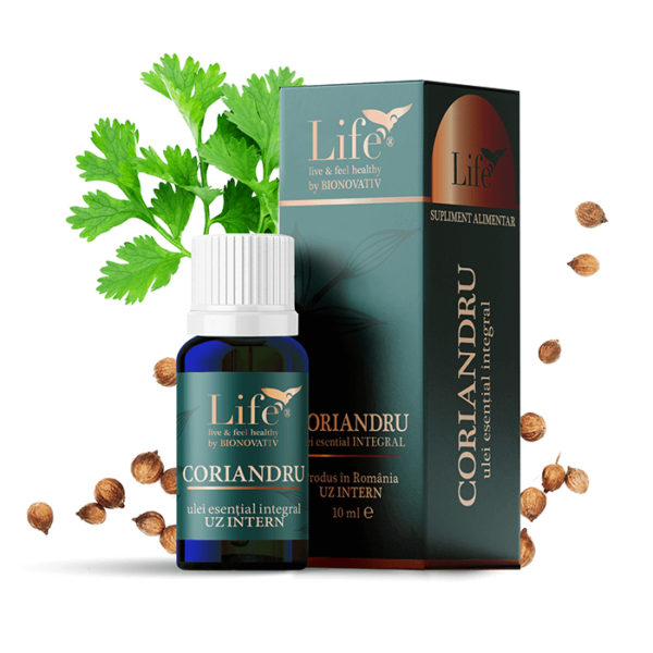 Coriandru, ulei esențial integral, 10 ml, Bionovativ