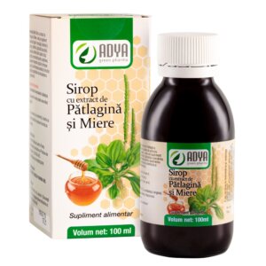Sirop de pătlagină cu miere, 100 ml, Adya Green Pharma
