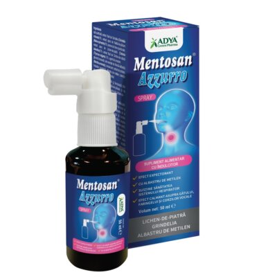 Spray pentru gat Mentosan Blue, 50 ml, Adya Green Pharma