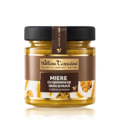Miere cu germeni de grau si nuci, 270g, Albina Carpatina