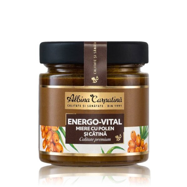 Miere cu polen si catina Energo Vital, 270 g, Apicola Pastoral