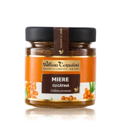 Miere cu pudra de catina, 270g, Albina Carpatina