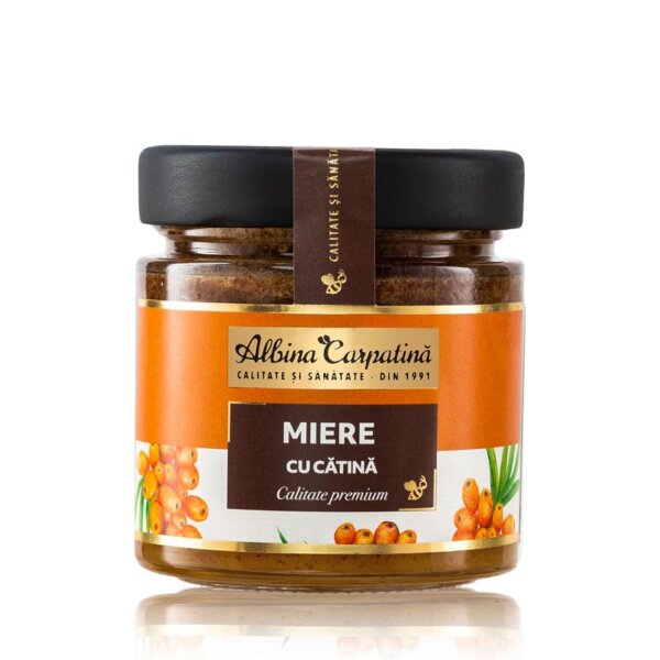Miere cu pudra de catina, 270g, Albina Carpatina