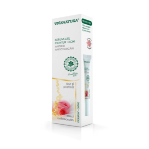 Gel antirid pentru conturul ochilor cu aur si platina, 15 ml, Vivanatura