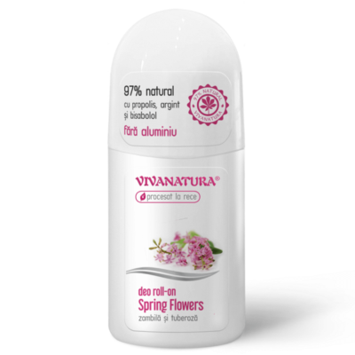 Deodorant roll-on natural Spring Flowers, 50 ml, Vivanatura