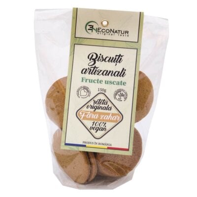 Biscuiti artizanali cu fructe uscate fara zahar, 150 gr, Econatur