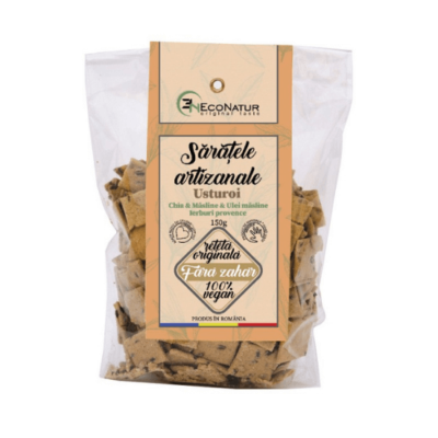 Sare vegană artizanală cu usturoi și chia, 150 g, EcoNatur