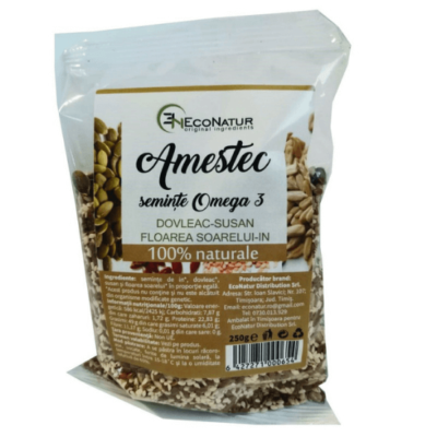 Amestec de seminte bogat in Omega 3, 250 g, EcoNatur