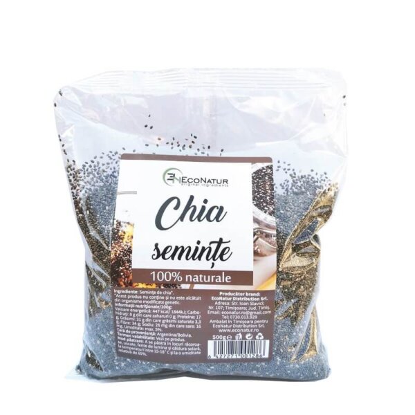 Semințe de chia, 500 gr, Econatur