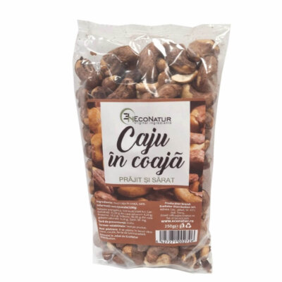 Caju prajite si sarate in coaja, 250 gr, EcoNatur