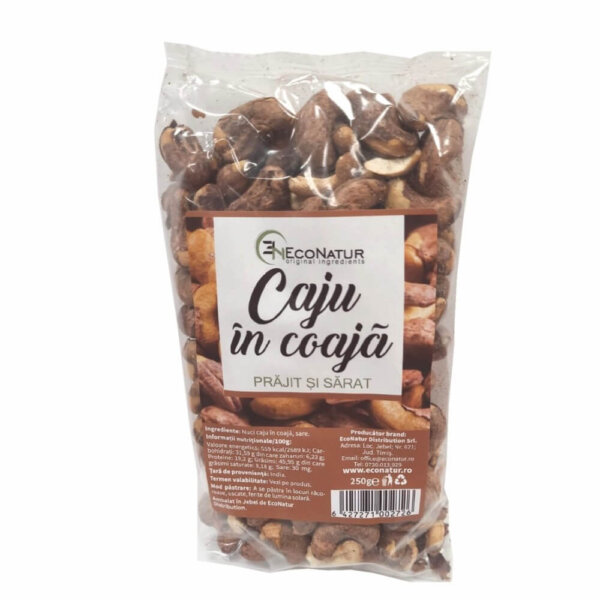 Caju prajite si sarate in coaja, 250 gr, EcoNatur