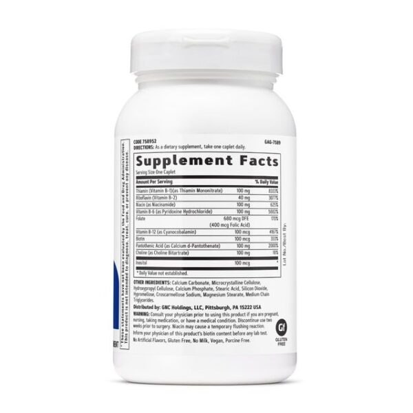 Gnc B-complex Big 100, Complex De Vitamina B, 90 Tb