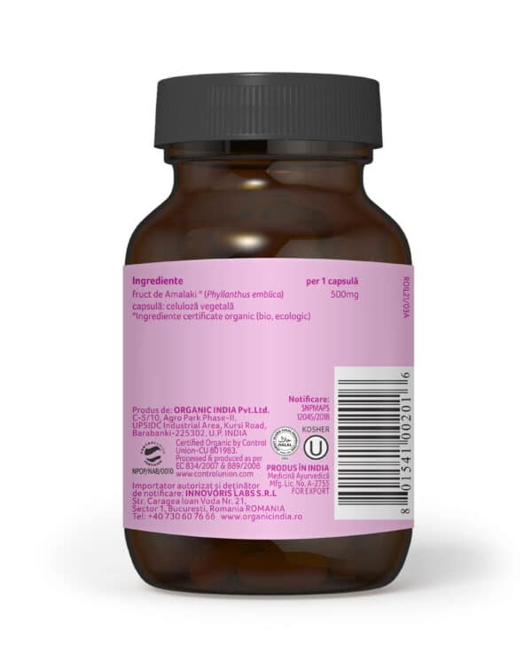 Amalaki, Vitamina C şi Antioxidanţi Naturali, 60 capsule, Organic India