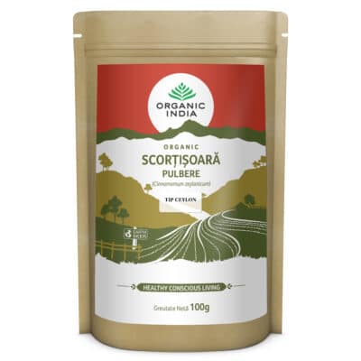 801541506354 Scorțișoară Ceylon Pulbere 100% Certificată Organic Fără Gluten 100g, Organic India
