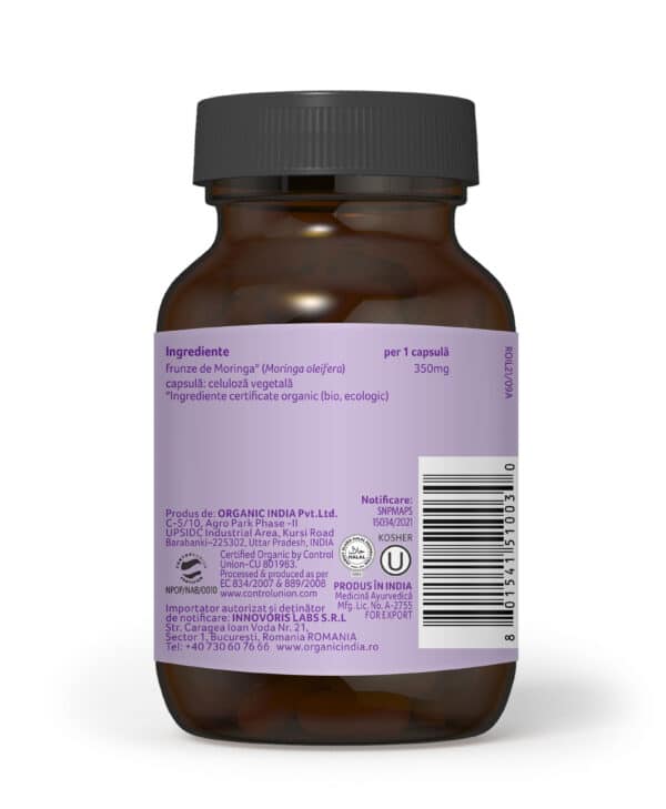 Moringa Bio, 60 capsule, Organic India