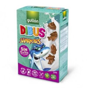 Biscuiți fără gluten Dibus Sharkies, 250 g, Gullon