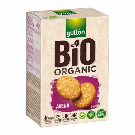 Biscuiți bio cu ovăz, 250gr, Gullon