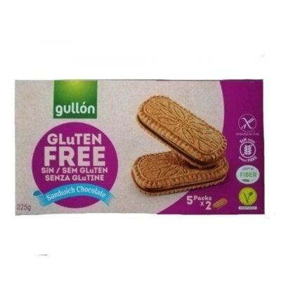 Biscuiți sandwich cu ciocolată fără gluten, 225 g, Gullon