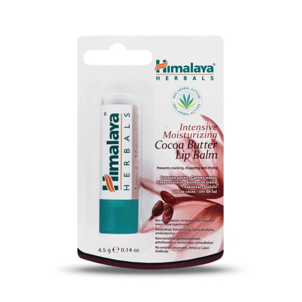 Balsam de buze cu unt de cacao, 4,5 g, Himalaya