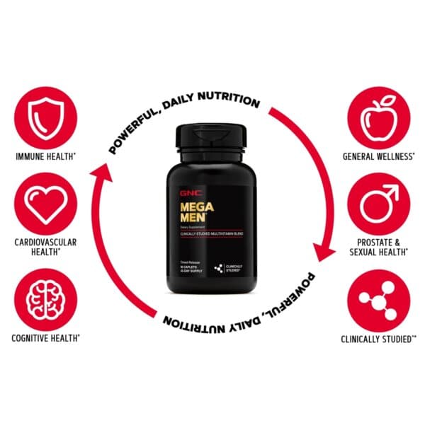 Gnc Mega Men, Complex De Multivitamine Pentru Barbati, 90 Tb