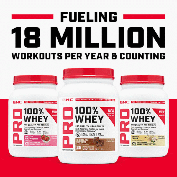 Gnc Pro Performance 100% Whey, Proteina Din Zer Cu Aroma De Vanilie, Testata Antidoping, 769 G