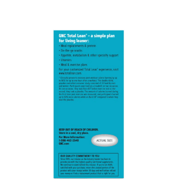 Gnc Total Lean Burn 60, Formula Termogenica Pentru Stimularea Metabolismului, 60 Tb