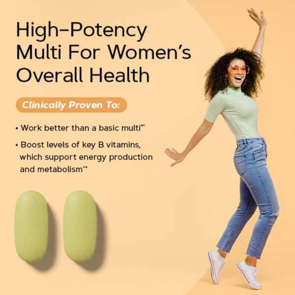 Gnc Women's Multivitamin Energy & Metabolism, Complex De Multivitamine Pentru Femei, 90 Tb