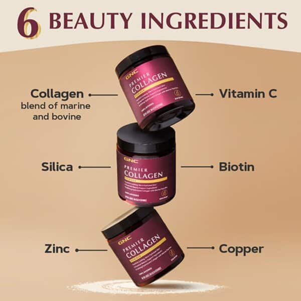 Gnc Premier Collagen Powder, Formula Premium De Peptide De Colagen Hidrolizat Fara Aroma, 141.4 G