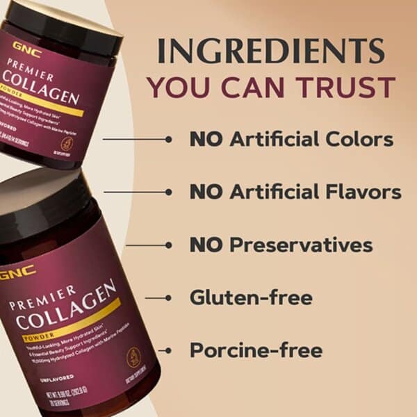 Gnc Premier Collagen Powder, Formula Premium De Peptide De Colagen Hidrolizat Fara Aroma, 141.4 G