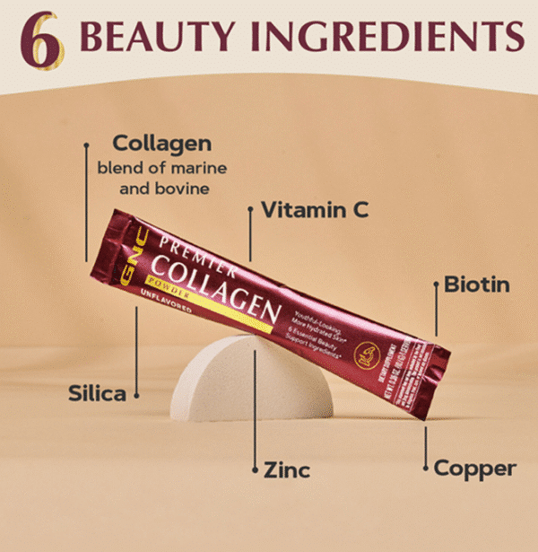 Gnc Premier Collagen Powder, Formula Premium De Peptide De Colagen Hidrolizat Fara Aroma, 20 X 10.1 G