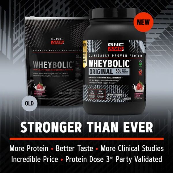 450065-1 Gnc Amp Wheybolic, Proteină Din Zer, Cu Aromă De Căpșuni, 802.1 g