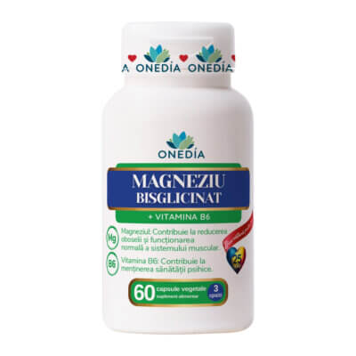 Magneziu Bisglicinat + Vitamina B6, 60 capsule, Onedia