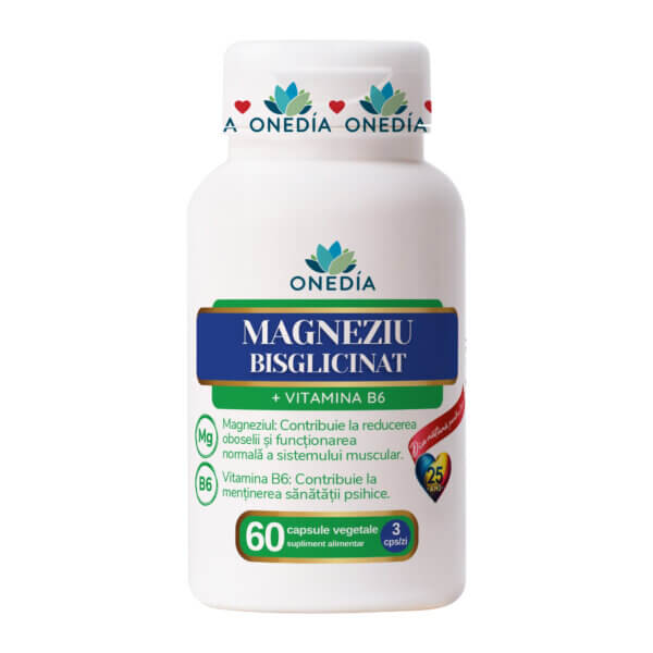 Magneziu Bisglicinat + Vitamina B6, 60 capsule, Onedia