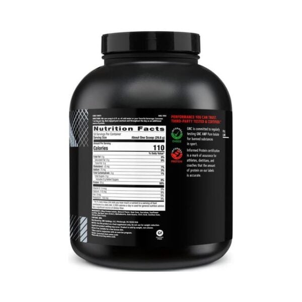 739971-1 Gnc Amp Pure Isolate, Proteina Izolata Din Zer, Cu Aroma De Capsuni, 1728.4 g