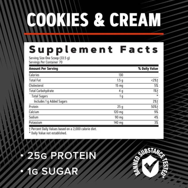 739973-2 Gnc Amp Pure Isolate, Proteina Izolata Din Zer, Cu Aroma De Biscuiti Cu Crema, 1798 g