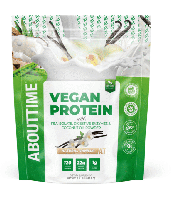 Abouttime Vegan Protein Proteina Vegana Cu Aroma Naturala De Vanilie