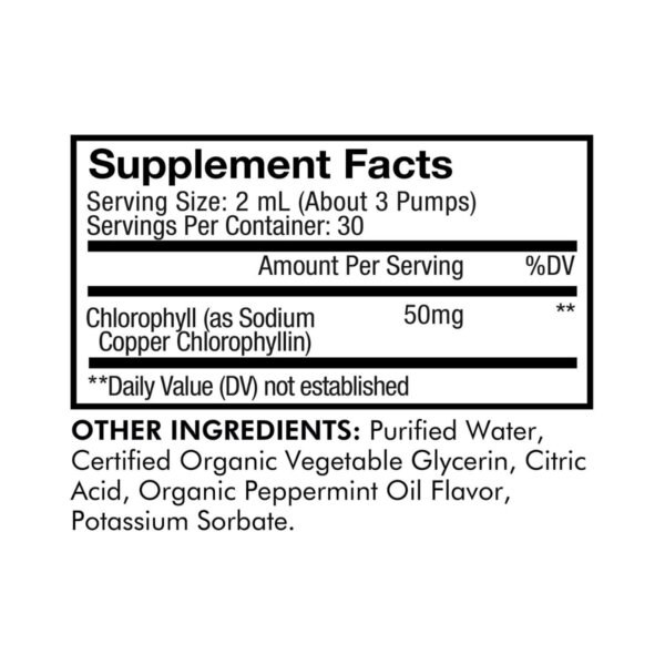 Codeage Chlorophyll Liquid Drops, Clorofila Lichida Cu Aroma De Menta, 60 Ml