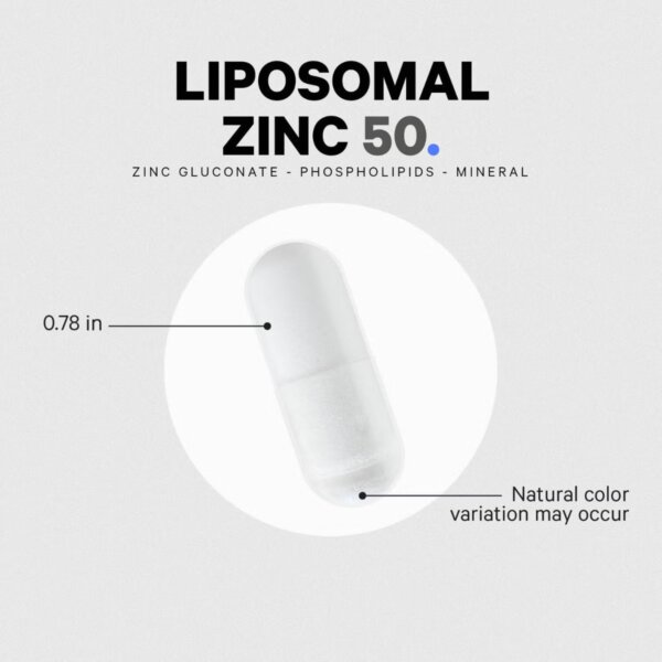 Codeage Liposomal Zinc 50+, Zinc Lipozomal 50+ Complex De Fosfolipide, 100 Cps