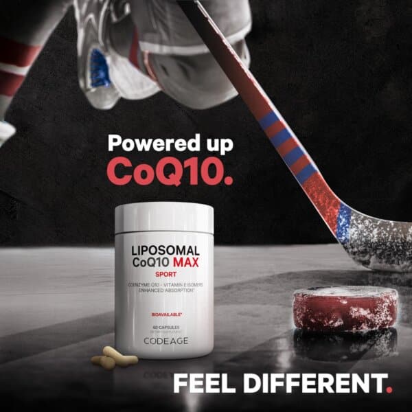 Codeage Liposomal Coq10 Max, Coenzima Q-10 Lipozomala, 60 Cps
