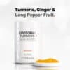 Codeage  Turmeric Lipozomal Fermentat + Piper Negru,  Curcumin Si Ghimbir, 90 Cps