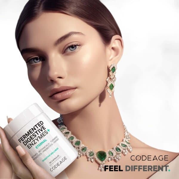 Codeage Fermented Digestive Enzymes With Probiotics & Prebiotics, Enzime Digestive Cu Probiotice Si Prebiotice Pentru Sustinerea Digestiei, 90 Cps