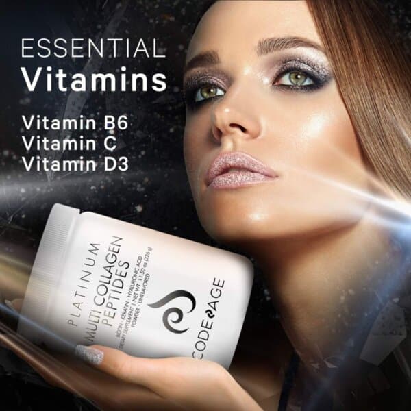 Codeage Platinum Multi Collagen Peptides, Peptide De Colagen Cu Biotina, Keratina Si Acid Hialuronic, 323 G