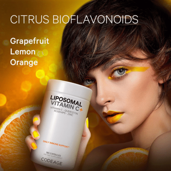 Codeage Liposomal Vitamin C, Formula Avansata Pentru Absorbtie Superioara, 180 Cps, GNC