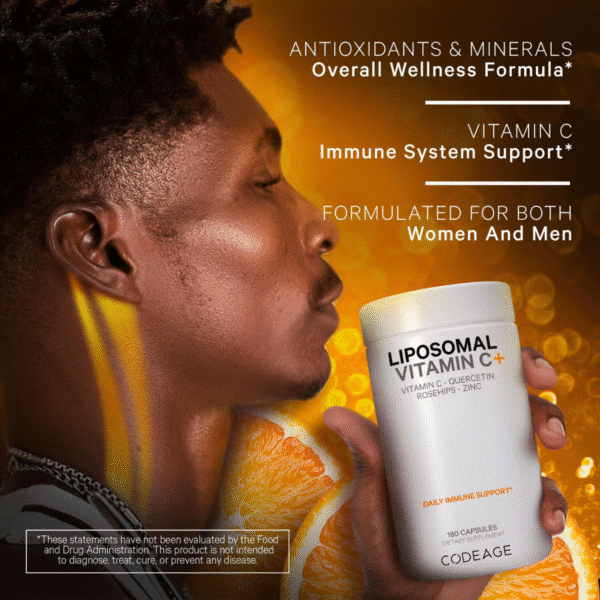 Codeage Liposomal Vitamin C, Formula Avansata Pentru Absorbtie Superioara, 180 Cps, GNC