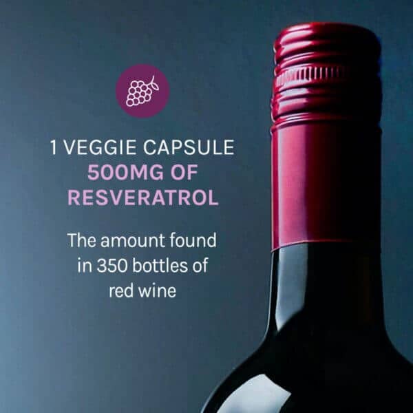 Resvitale Resveratrol 500 Mg Cu Quercetina, Formula Avansata Triactiv Pentru Activarea Genei Longevitatii Cu Trans-resveratrol, 60 Cps