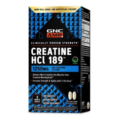 Gnc Amp Creatine Hcl 189, Creatina Hidroclorid Cu Administrare Si Absorbtie Rapida, 120 Tb