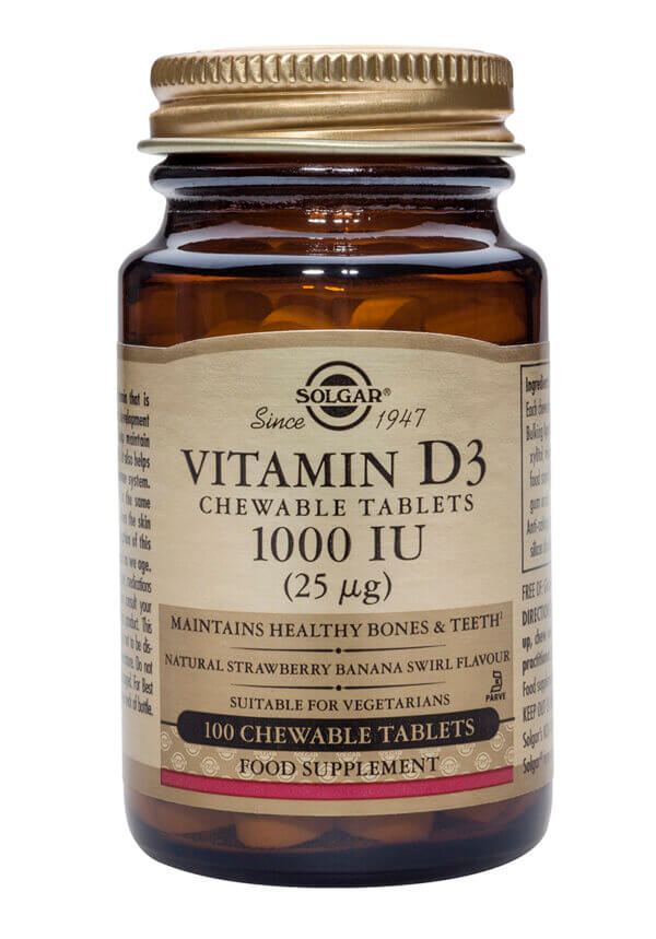 Vitamin D-3 1000 IU chewable 100 tablete
