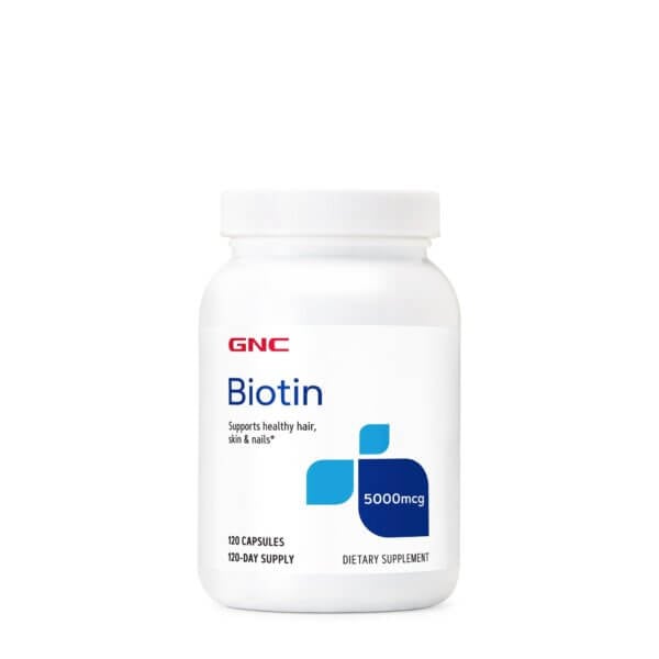 Biotin 5000 Mcg, 120 Cps, GNC