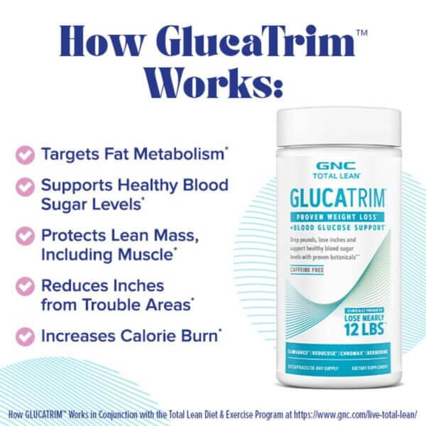 Total Lean Glucatrim Proven Weight Loss + Blood Glucose Support, 120 Cps, GNC